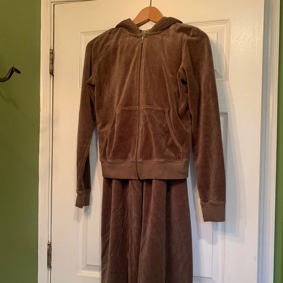 Juicy Couture Pants - Tan Brown Juicy Couture Velour Track Suit Set Vintage